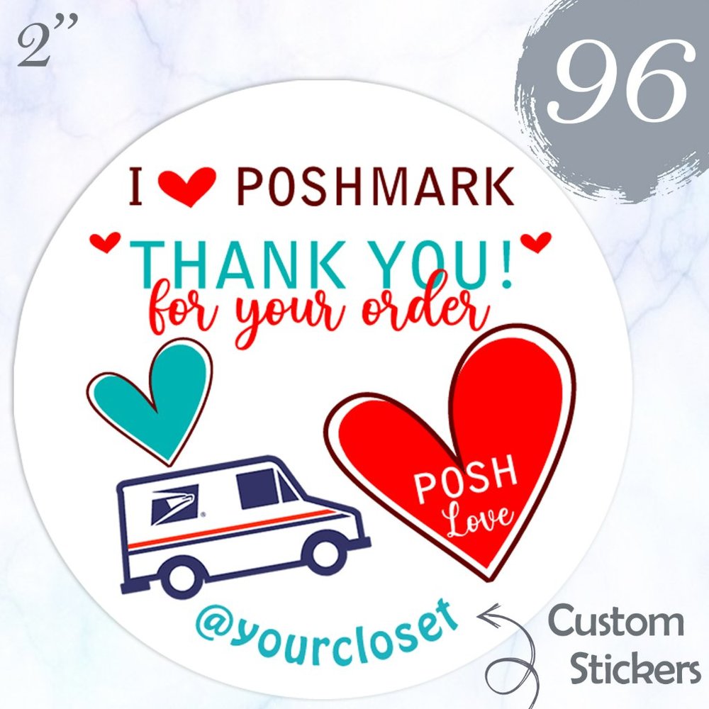 96 Thank You Stickers